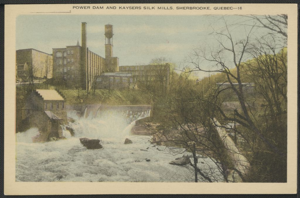 Power dam and Kaysers silk mills, Sherbrooke, Quebec, n°16, BAnQ (4777784).